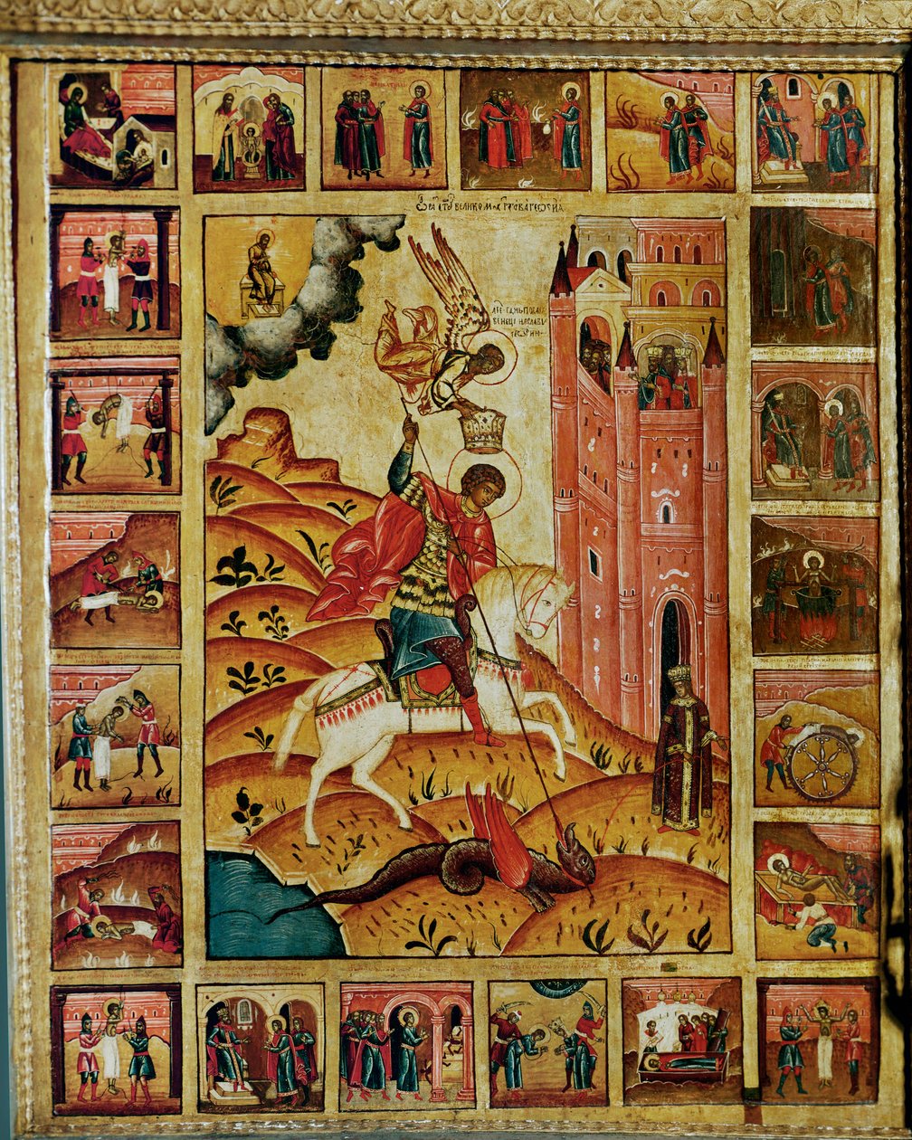 Święty Jerzy i smok (obraz) autorstwa Erich Lessing