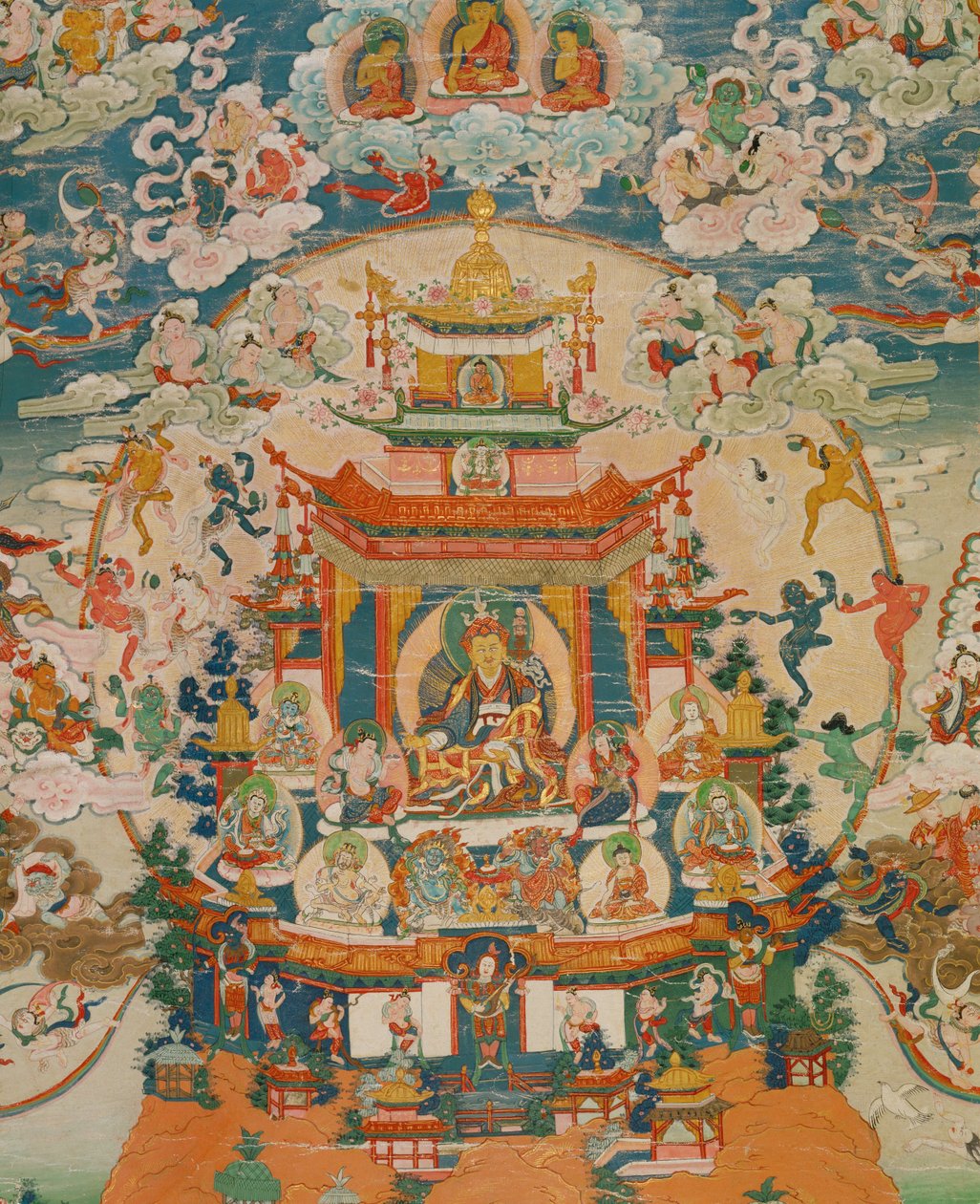Thangka Zangdog Pelri - Guru Rinpocze na miedzianej górze (zdjęcie) autorstwa Erich Lessing