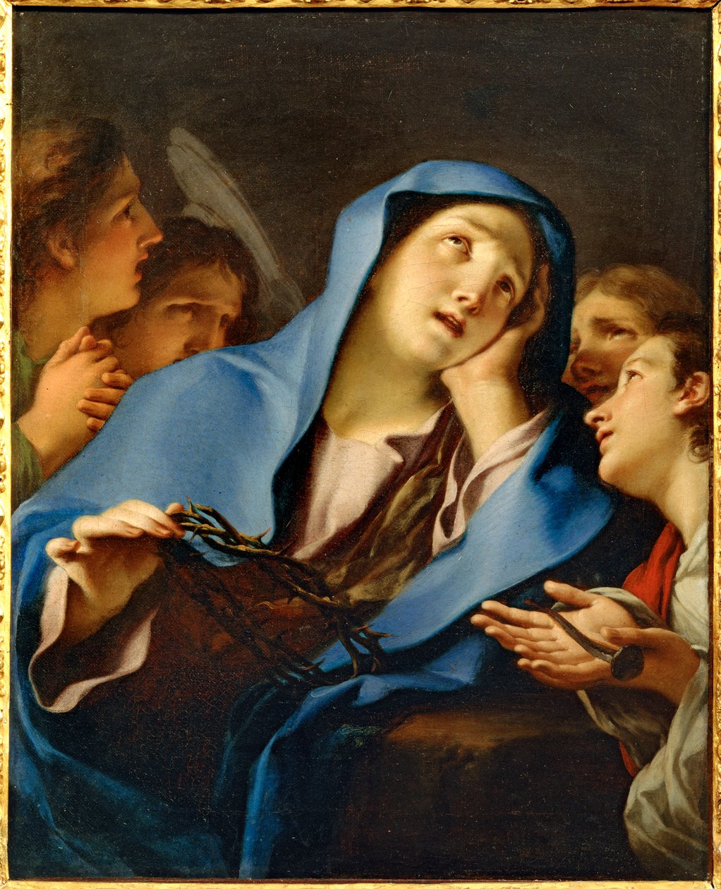 Dziewica Bolesna otoczona aniołami - Dziewica i aniołowie ... autorstwa Erich Lessing