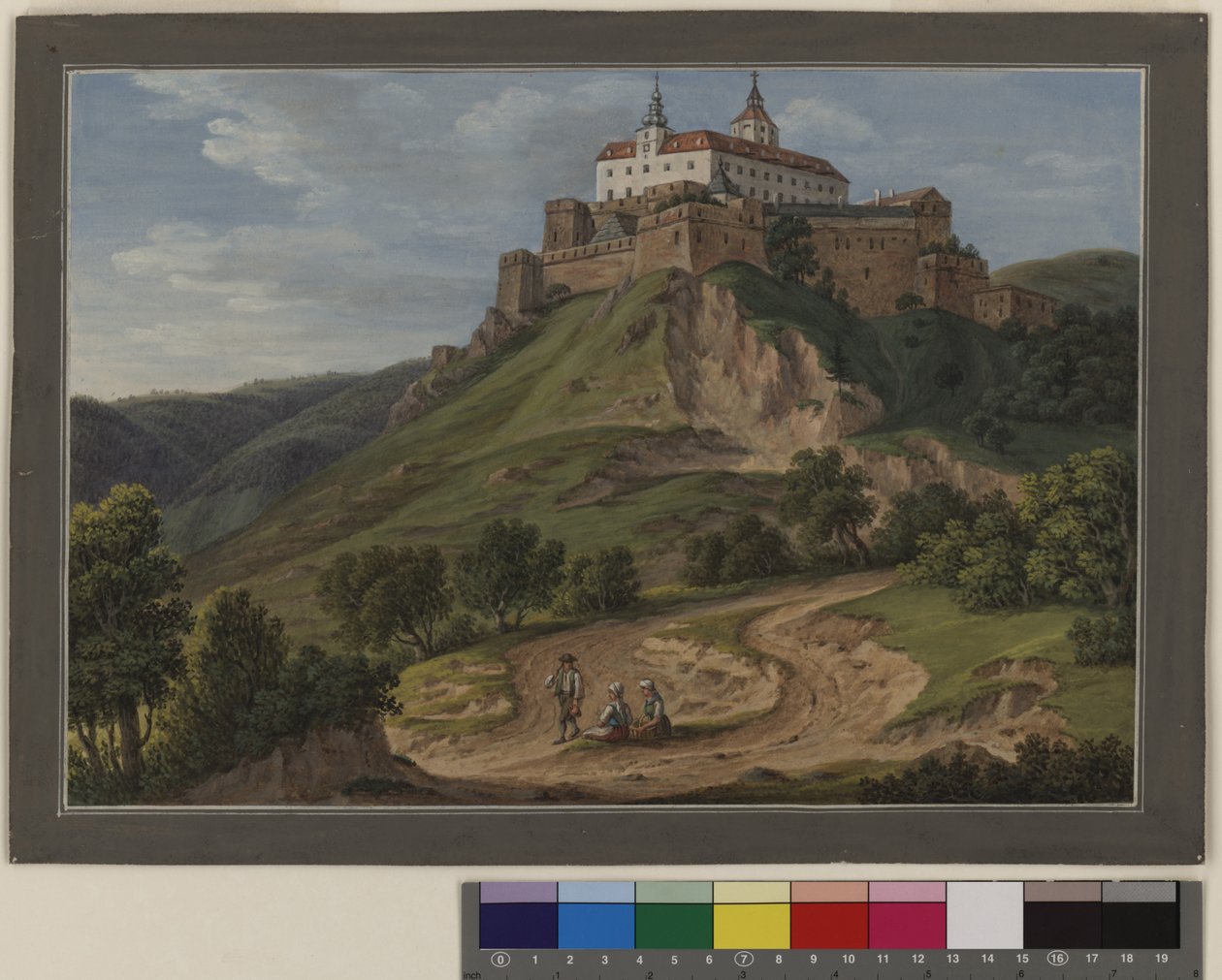 Widok na zamek Forchtenstein na Węgrzech autorstwa Erich Lessing