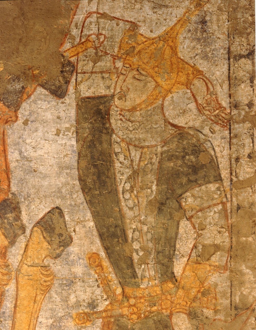 Ranny wojownik (fresk) autorstwa Erich Lessing