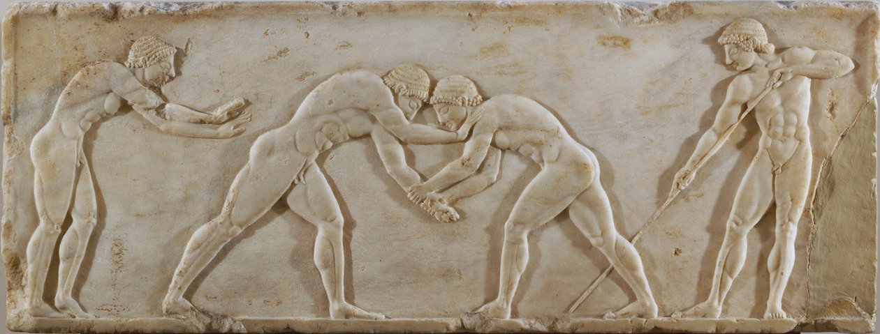 Młodzi Achemanie zaangażowani w zawody lekkoatletyczne autorstwa Erich Lessing