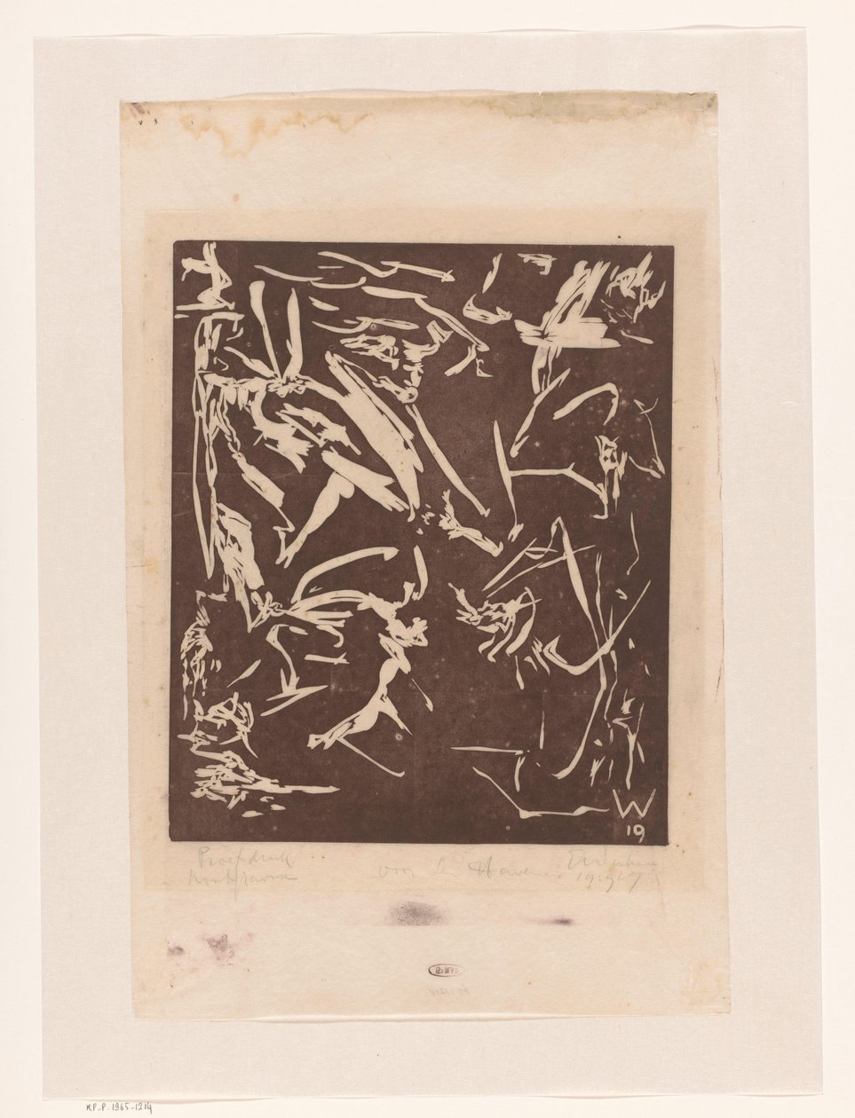 Kompozycja abstrakcyjna autorstwa Erich Wichmann (signed by artist)