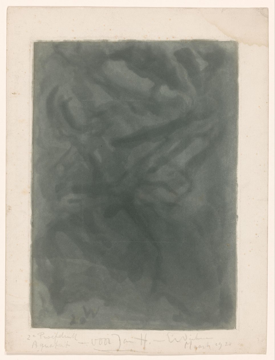 Kompozycja abstrakcji autorstwa Erich Wichmann (signed by artist)