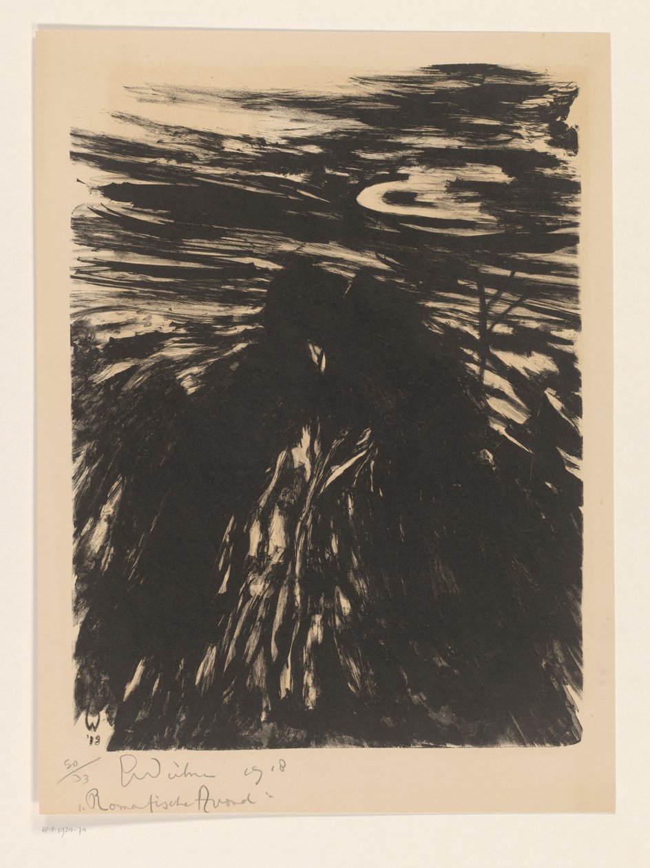 Romantyczny wieczór (oryginalny tytuł na obiekcie) autorstwa Erich Wichmann (signed by artist)