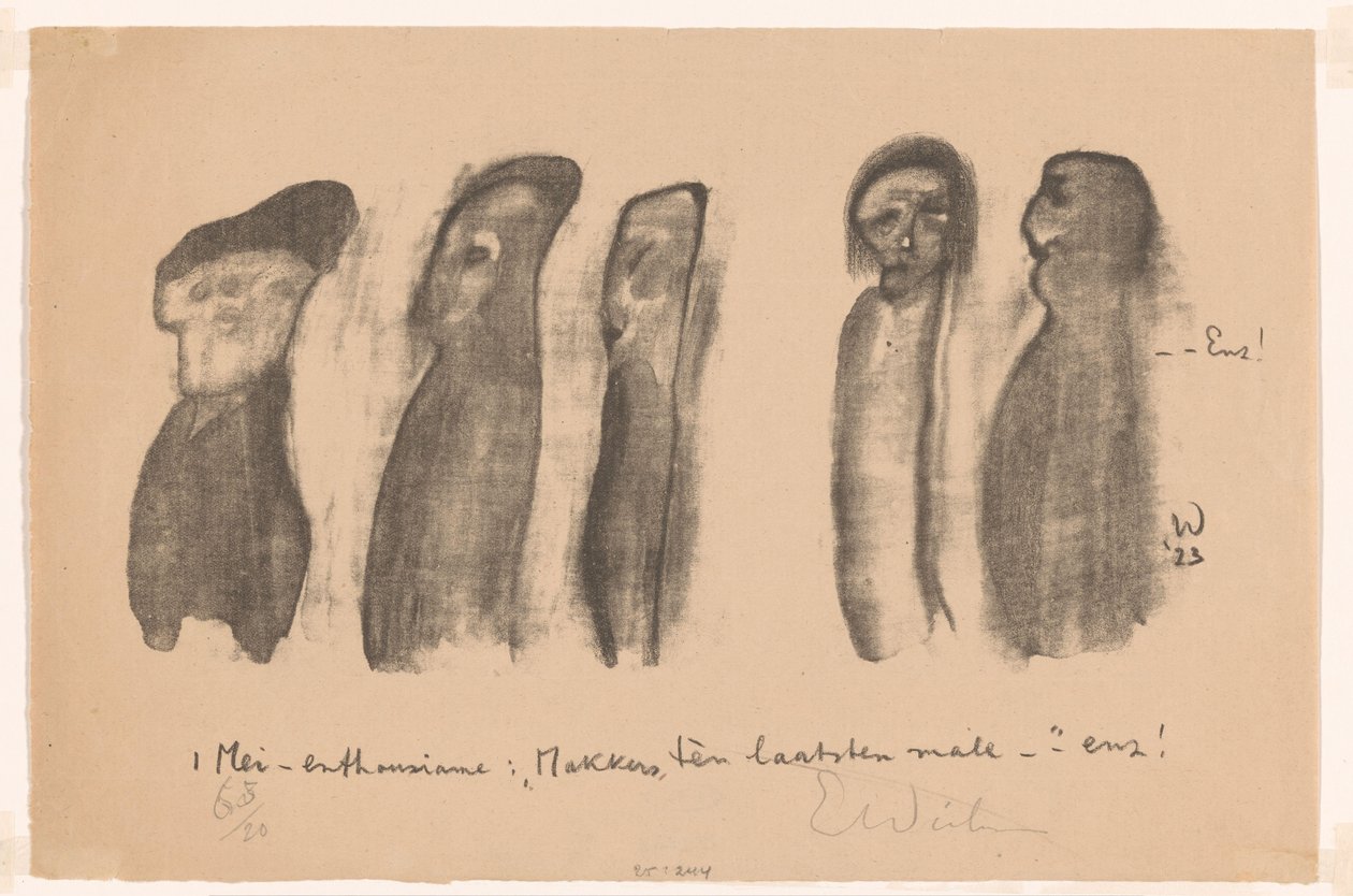 Pięć cyfr w Święto Pracy autorstwa Erich Wichmann (signed by artist)