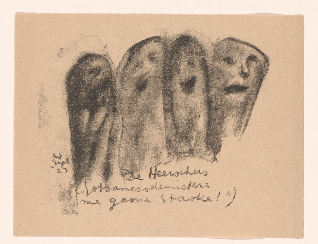 De Heerschers (Gotsamesodemietere me gaone staoke!) (oryginalny tytuł obiektu) Idealists II i dalsze notatki (oryginalny tytuł serii) autorstwa Erich Wichmann