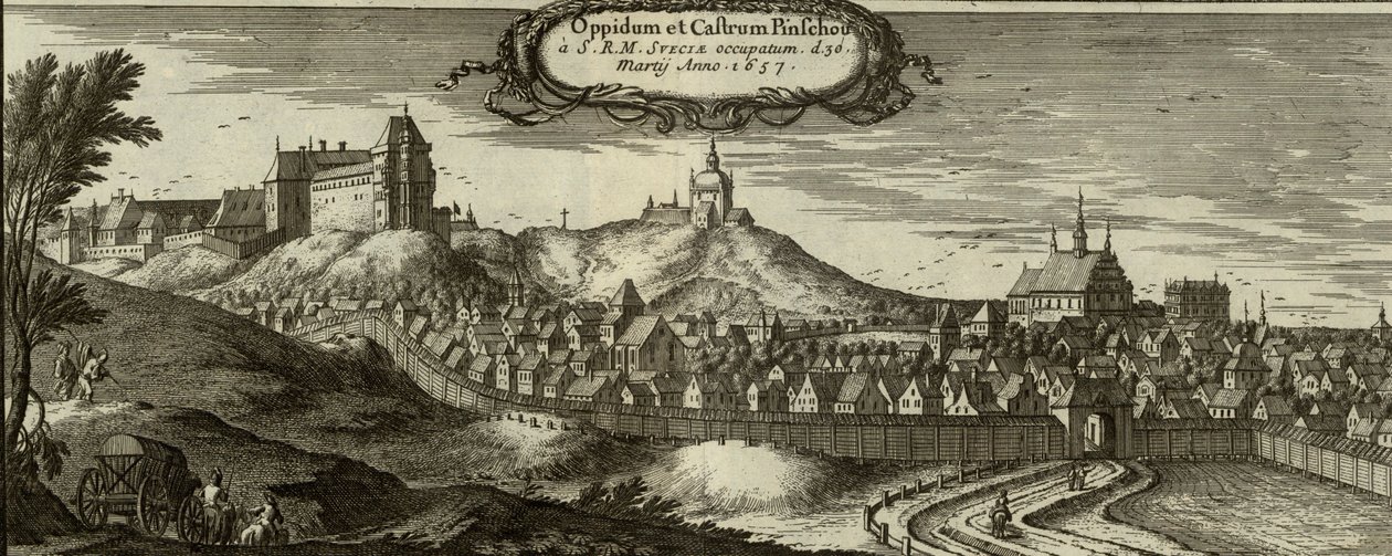 Panorama Pińczowa autorstwa Erik Dahlbergh