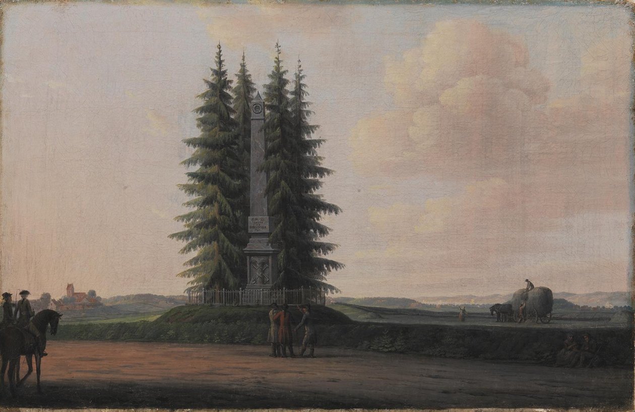 Obelisk wzniesiony na cześć męża stanu J.H.E. Bernstorff w Gentofte, na północ od Kopenhagi autorstwa Erik Pauelsen