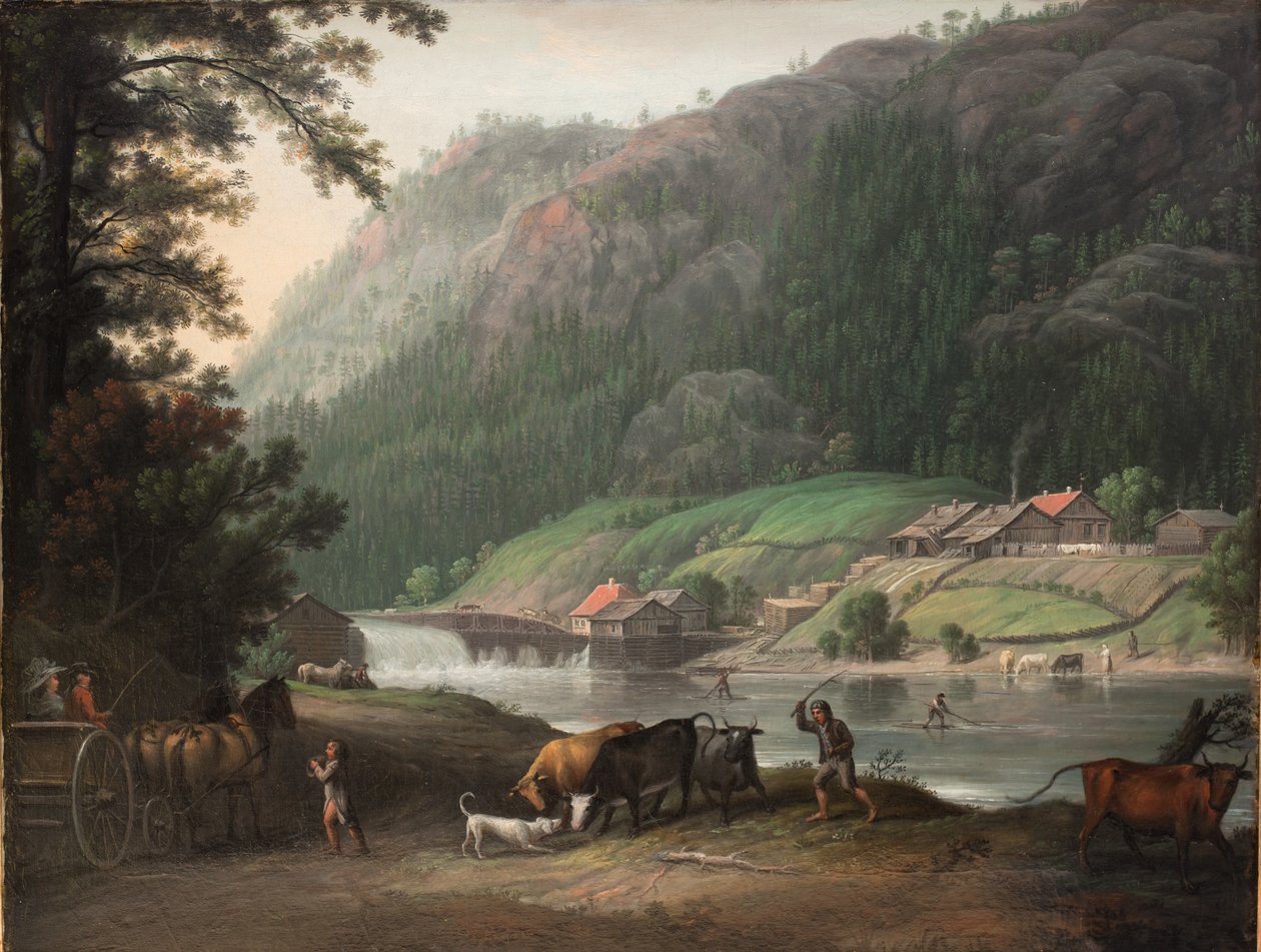 Tistedalen niedaleko Frederikshald w Norwegii autorstwa Erik Pauelsen