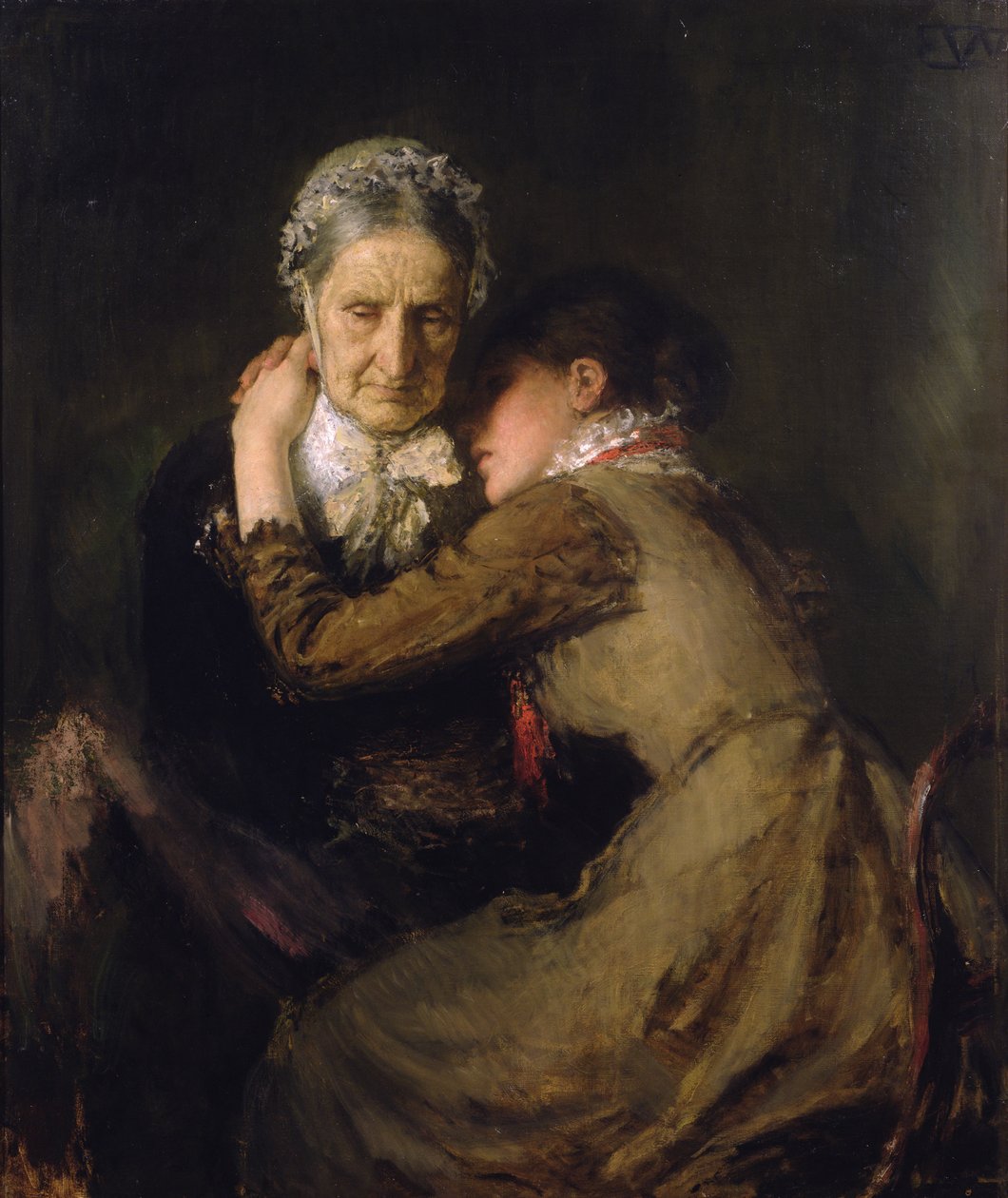 Spowiedź (olej na płótnie) autorstwa Erik Theodor Werenskiold
