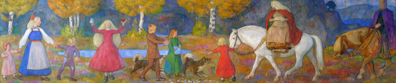 Małe Kjersti i Elvenking autorstwa Erik Theodor Werenskiold