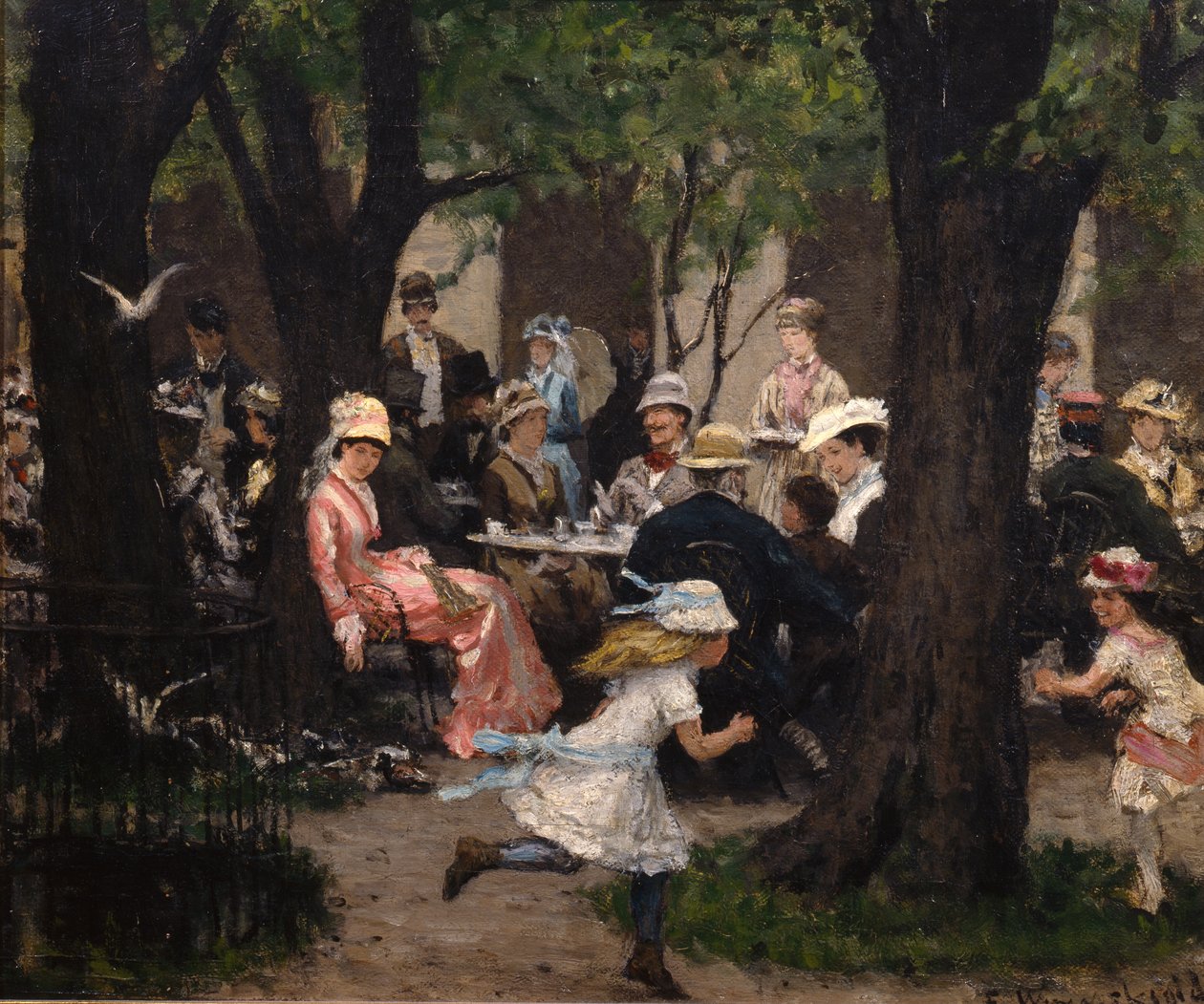 Scena w parku, Monachium (obraz) autorstwa Erik Theodor Werenskiold