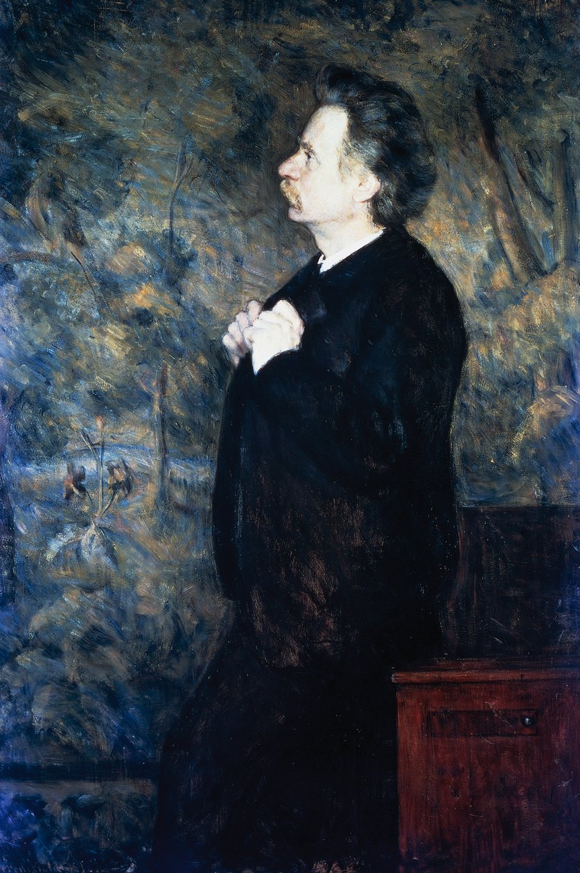 Portret norweskiego kompozytora i pianisty Edvarda Griega (Bergen autorstwa Erik Theodor Werenskiold