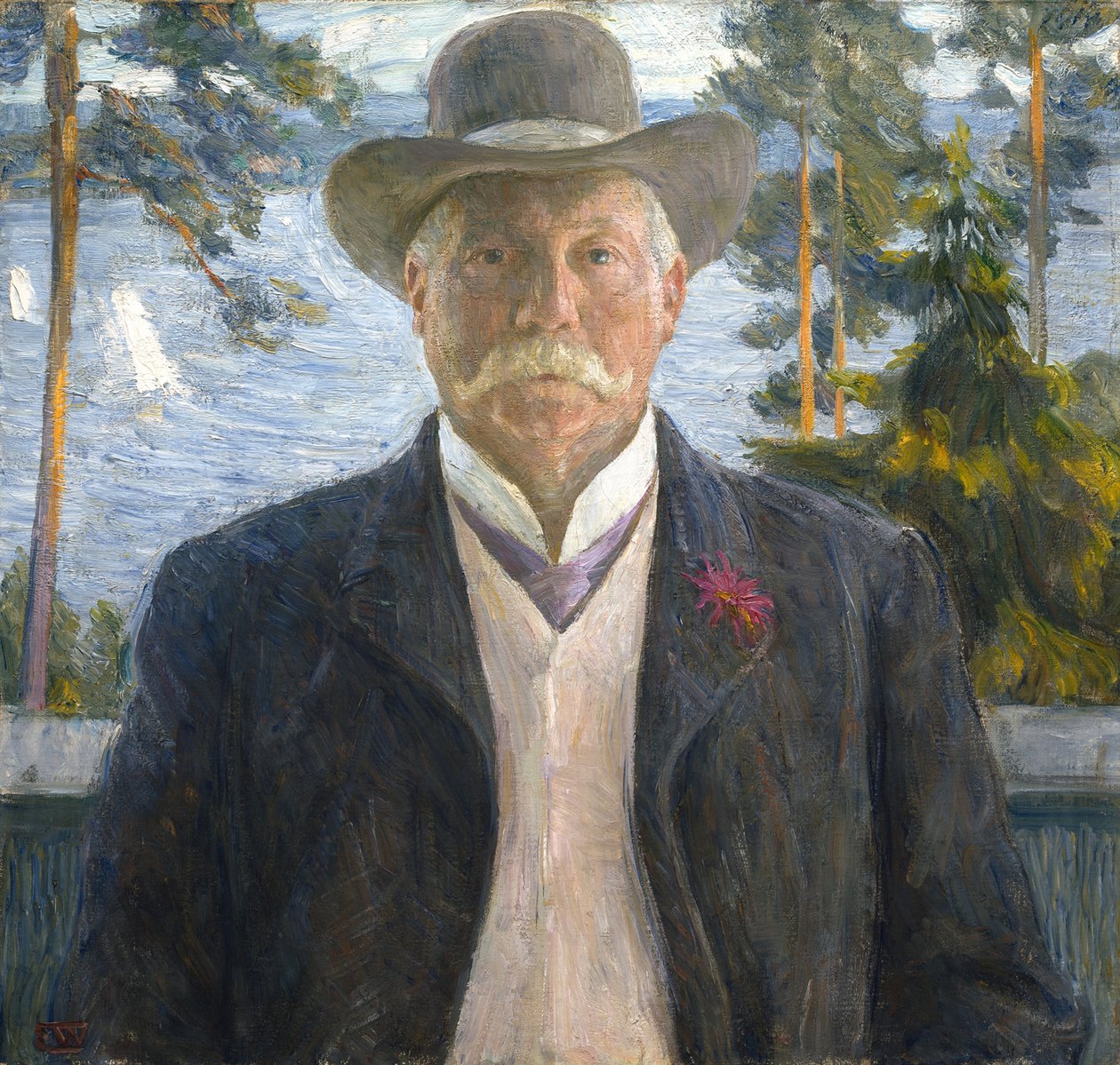 Portret kompozytora Thorvalda Lammersa 1841-1922 , 1906. autorstwa Erik Theodor Werenskiold