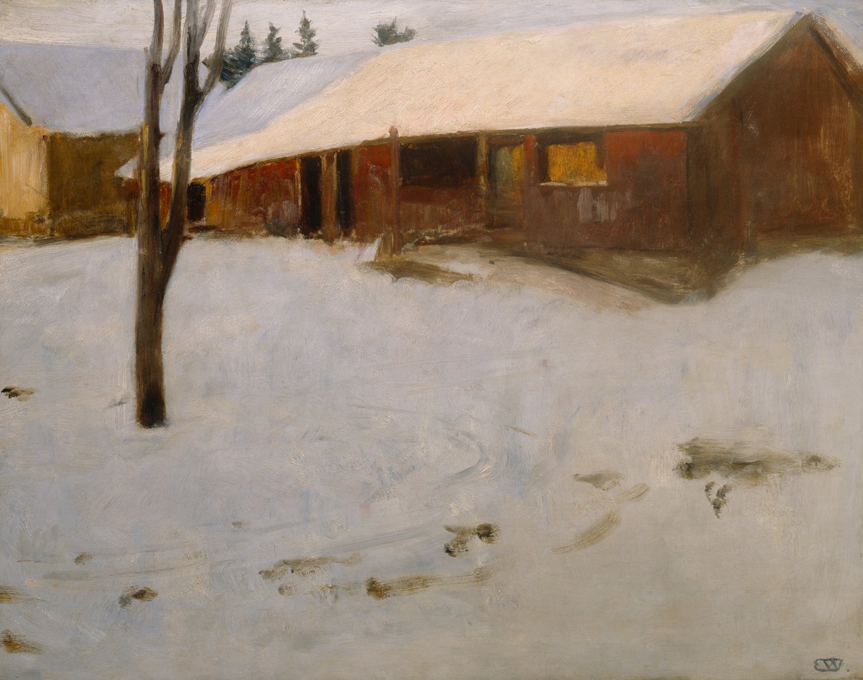 Zima autorstwa Erik Theodor Werenskiold