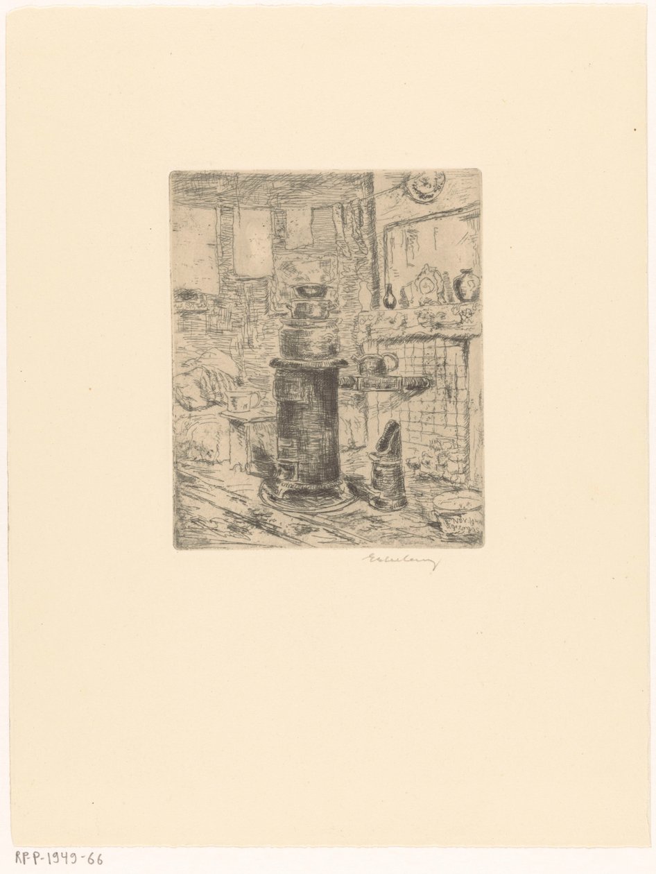 Gaz Geen (oryginalny tytuł na obiekcie) autorstwa Erkelens (signed by artist)