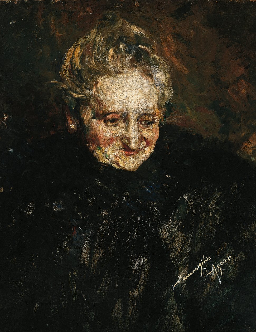 Portret matki – Ermenegildo Agazzi (1866-1945) autorstwa Ermenegildo Agazzi