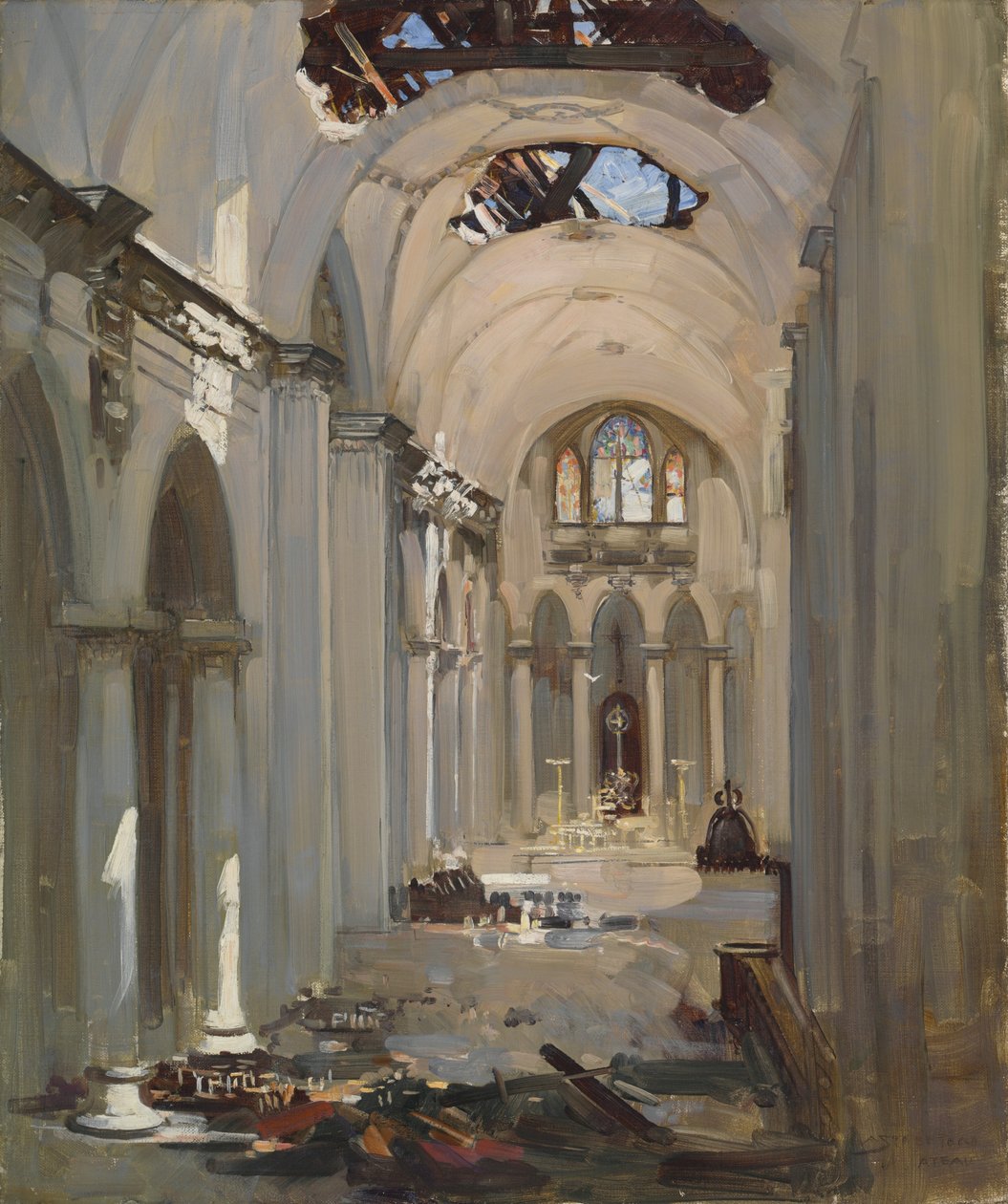 Katedra Wnętrze autorstwa Arthur Streeton