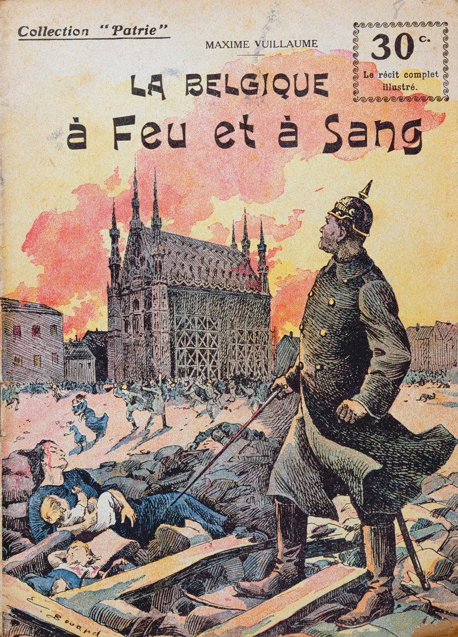 „La Belgique a Feu et a Sang” Maxime Vuillaume, c.1920 autorstwa Ernest Auguste Bouard