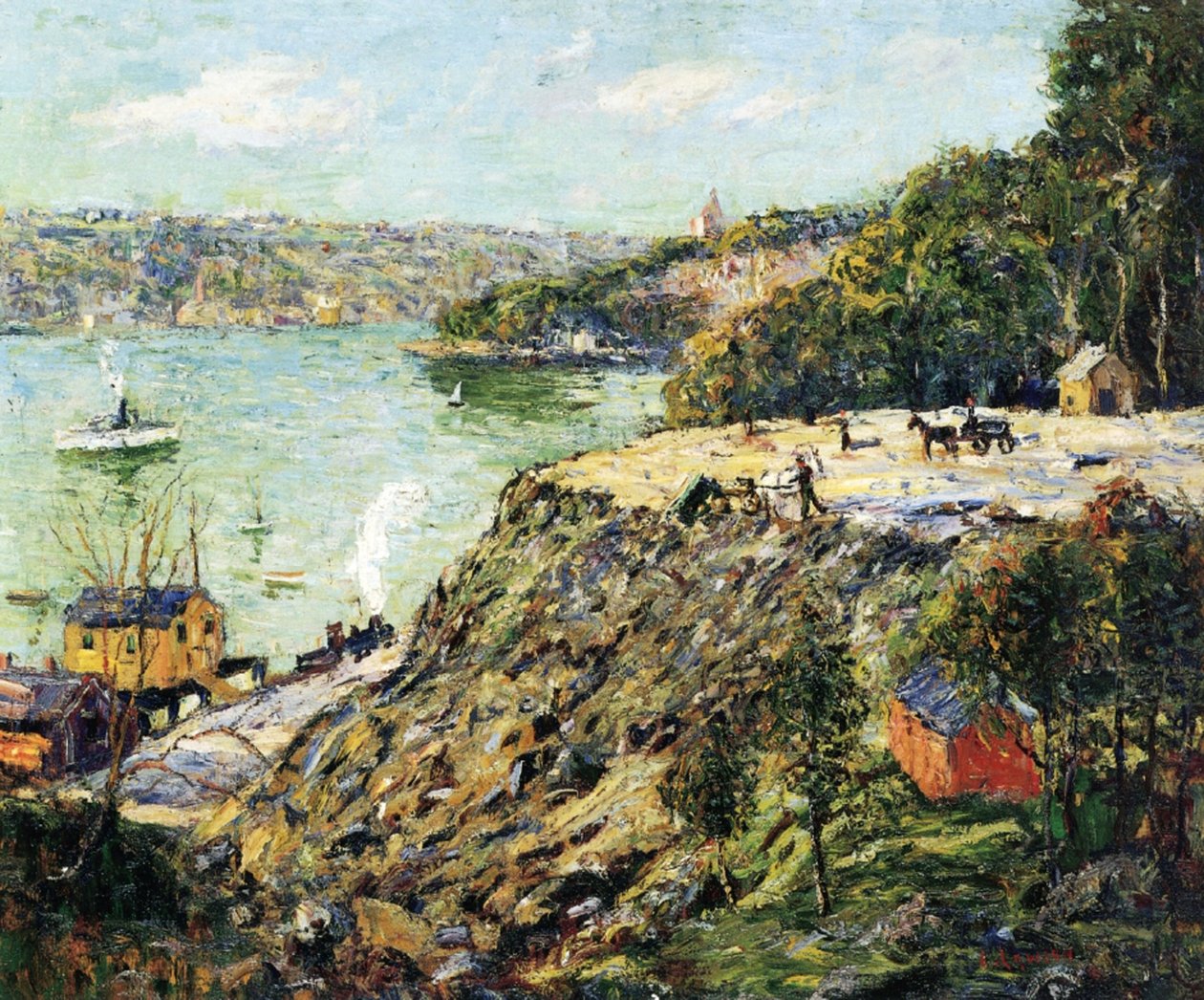 Po drugiej stronie rzeki, Nowy Jork, ok. 1910 autorstwa Ernest Lawson