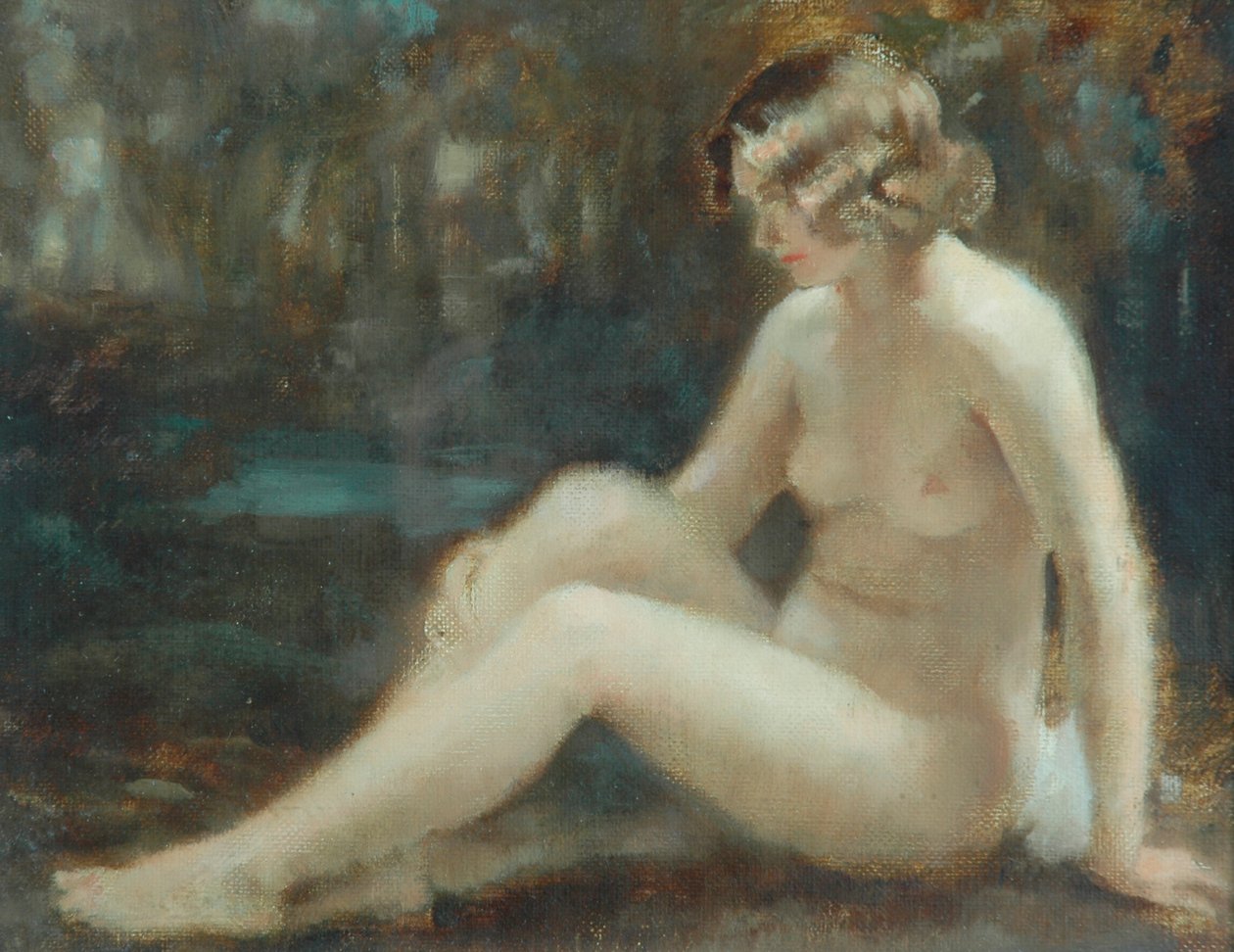 Basen w lesie autorstwa Ernest Leopold Sichel