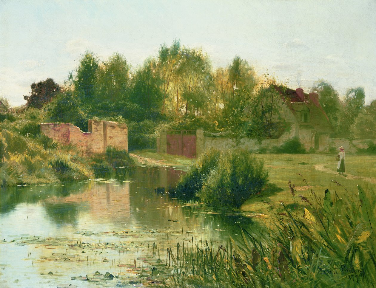Wiejski staw, 1879 autorstwa Ernest Parton
