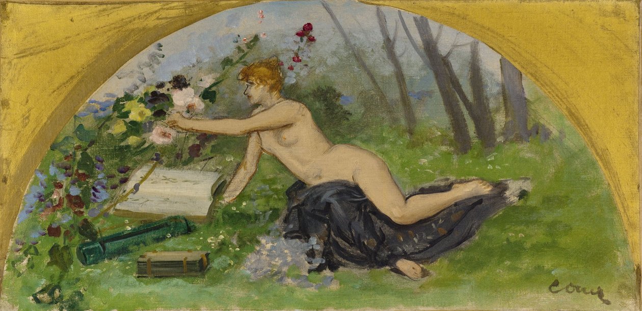 Szkic na Salon des Sciences w paryskim ratuszu: Botanika, między 1889 a 1892 (olej na płótnie) autorstwa Ernest Ange Duez