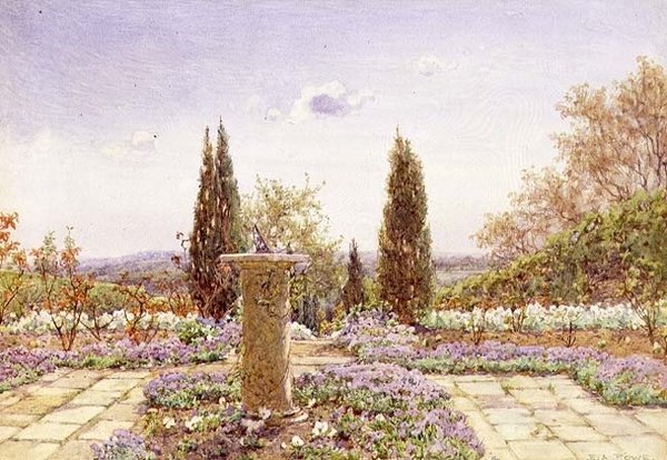 Zegar słoneczny w Rusthall, Tunbridge Wells autorstwa Ernest Arthur Rowe