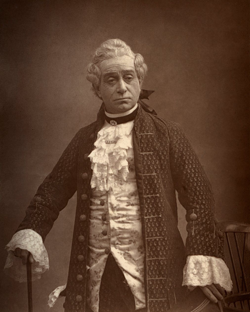 David James, brytyjski aktor, w David Garrick, 1887 autorstwa Ernest Barraud
