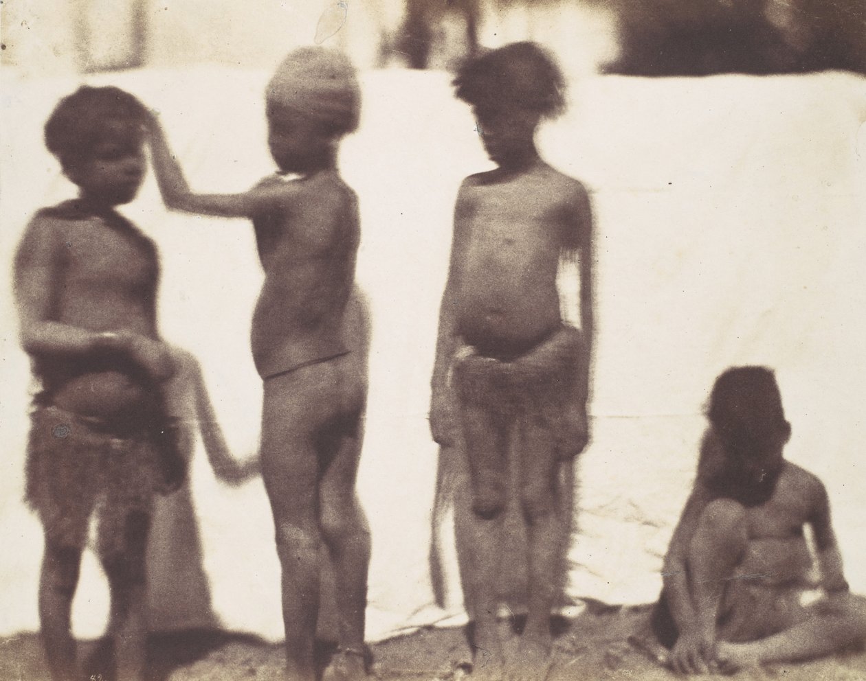 [Dzieci ze wsi Kalabshah, Nubia], 1852. autorstwa Ernest Benecke