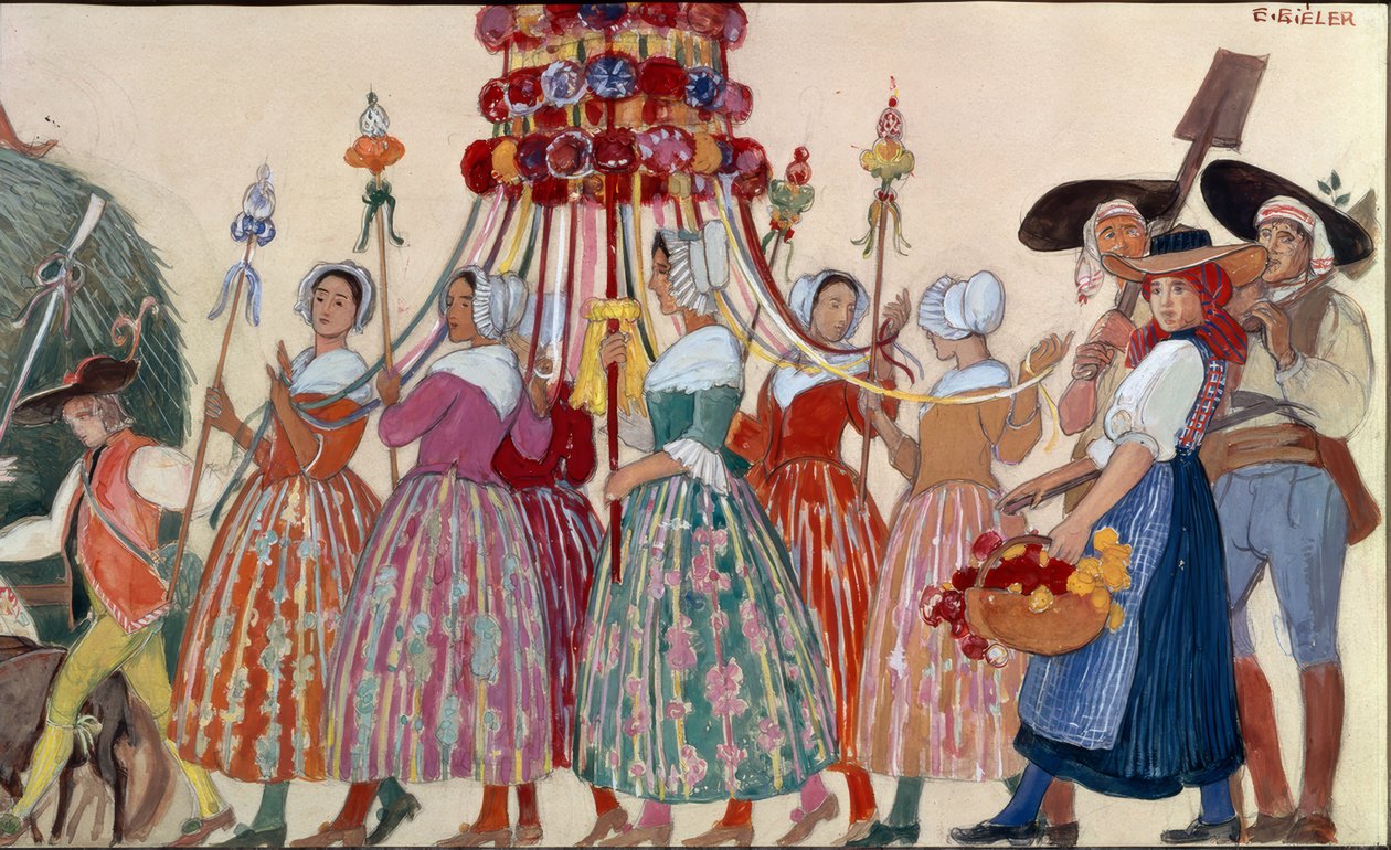 Procesja, wóz z sianem autorstwa Ernest Bieler