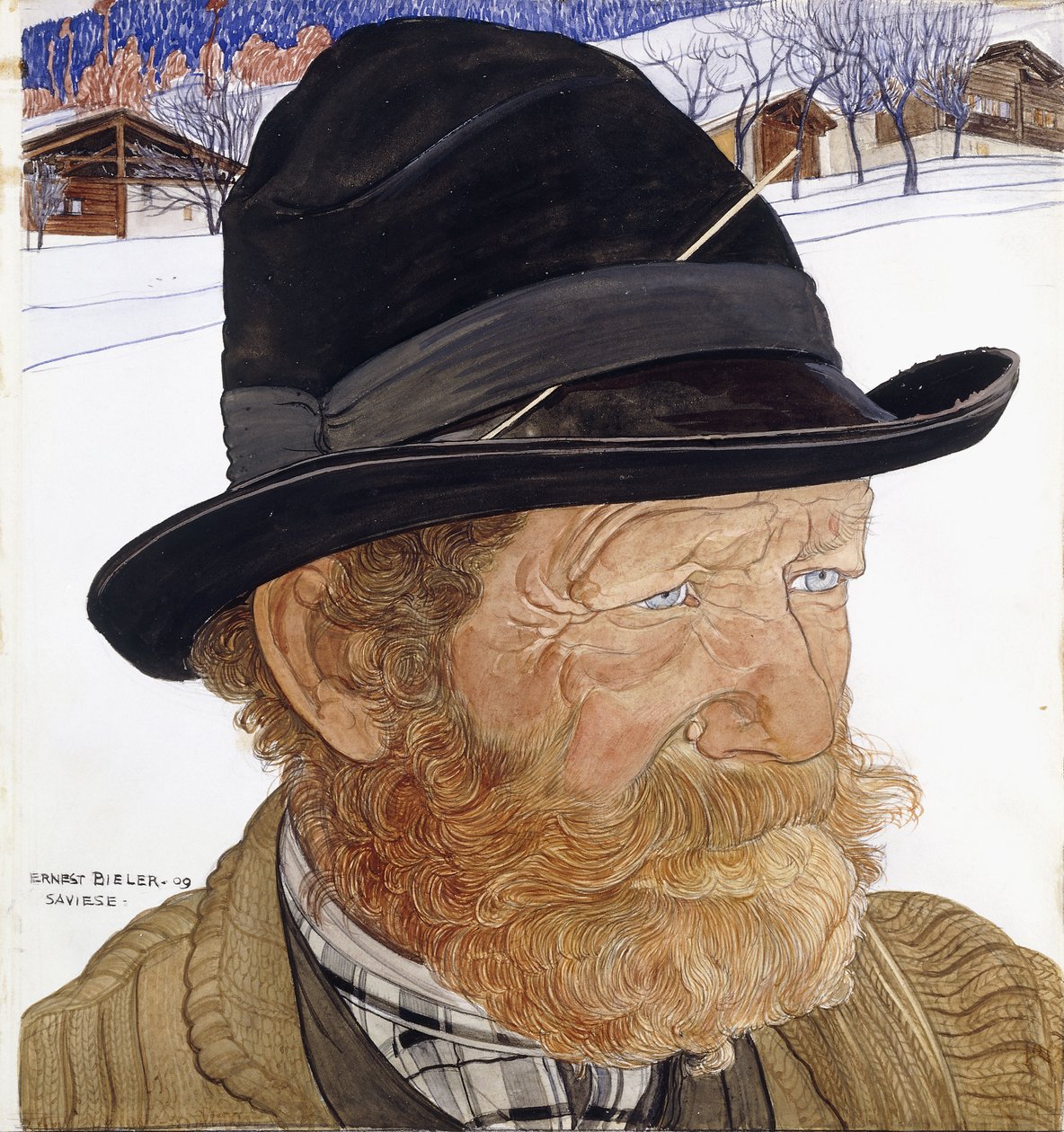 Człowiek z Saviese autorstwa Ernest Bieler
