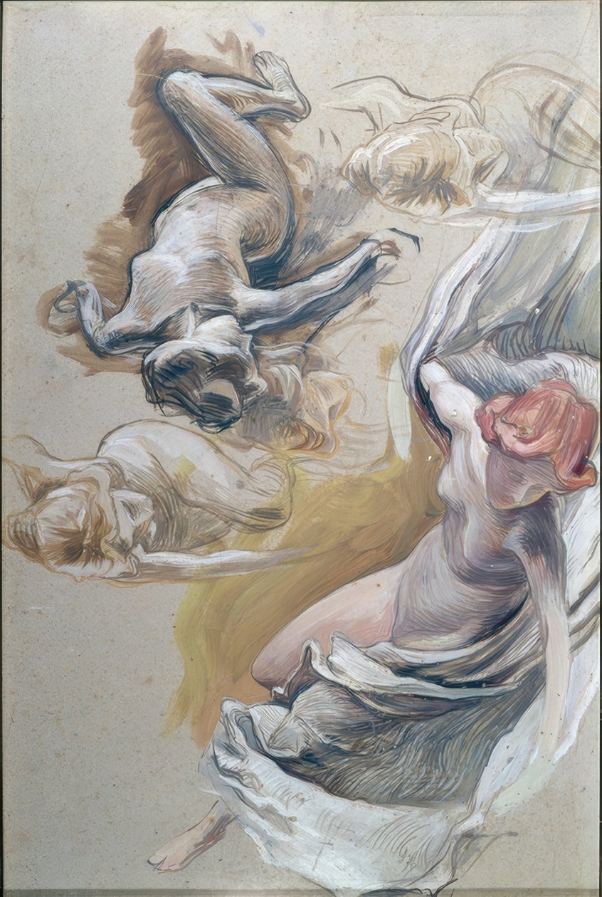 Studium do malowidła sufitowego w Stadttheater Bern autorstwa Ernest Bieler