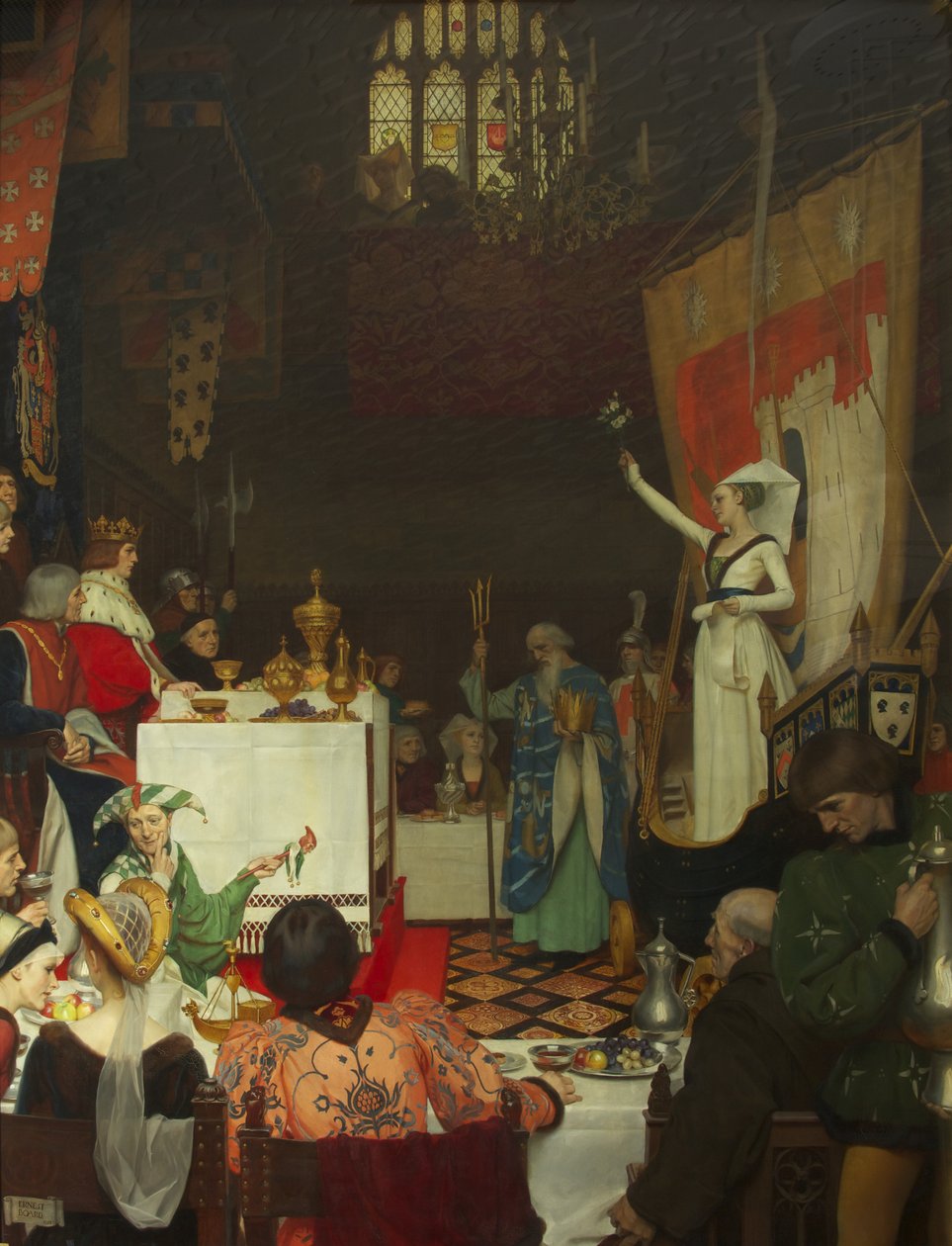 Edward IV bawi Williama Canyngesa w swoim domu przy Redcliff Street autorstwa Ernest Board