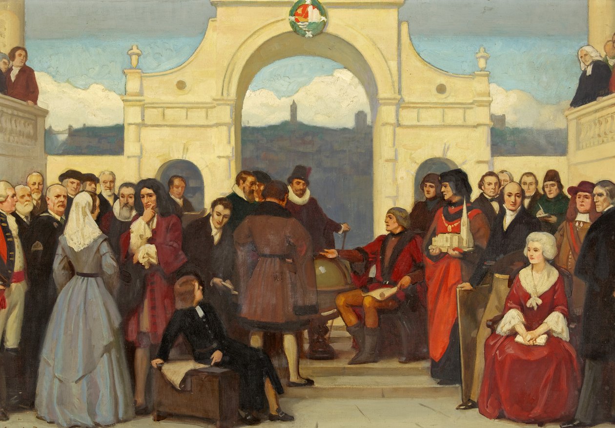 Szkic do „Niektórzy, którzy rozsławili Bristol”, ok. 1928 (olej na płótnie) autorstwa Ernest Board