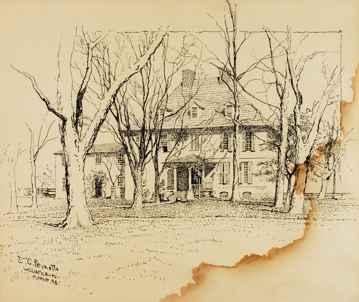 Dom prezydenta William and Mary College autorstwa Ernest C. Peixotto