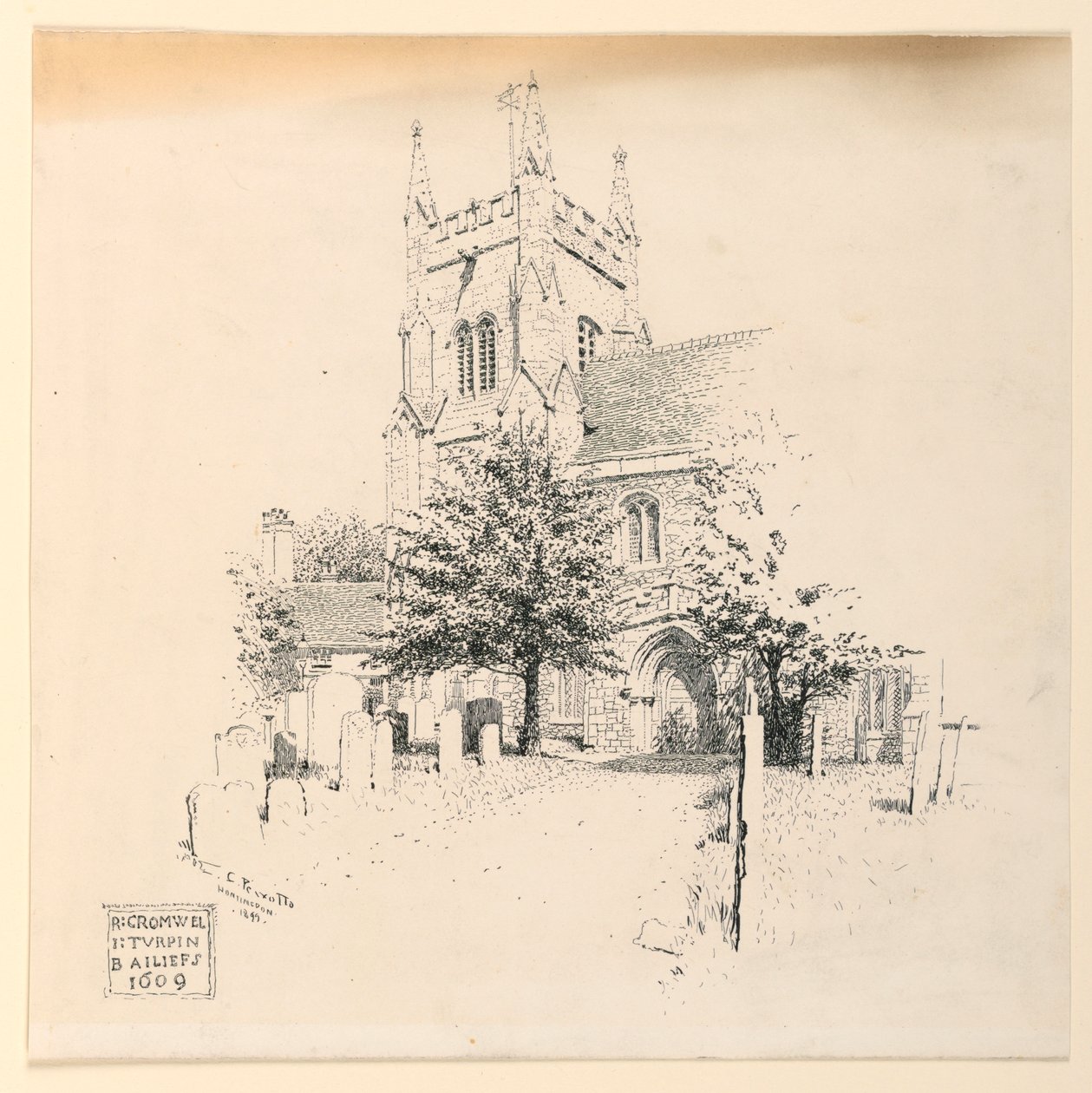 Kościół Mariacki, Huntingdon autorstwa Ernest Clifford Peixotto