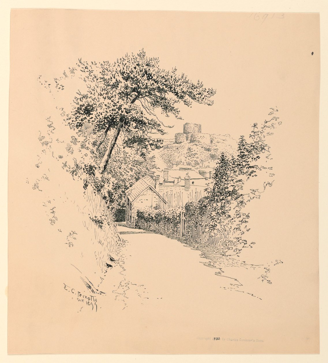 Zamek Launceston autorstwa Ernest Clifford Peixotto