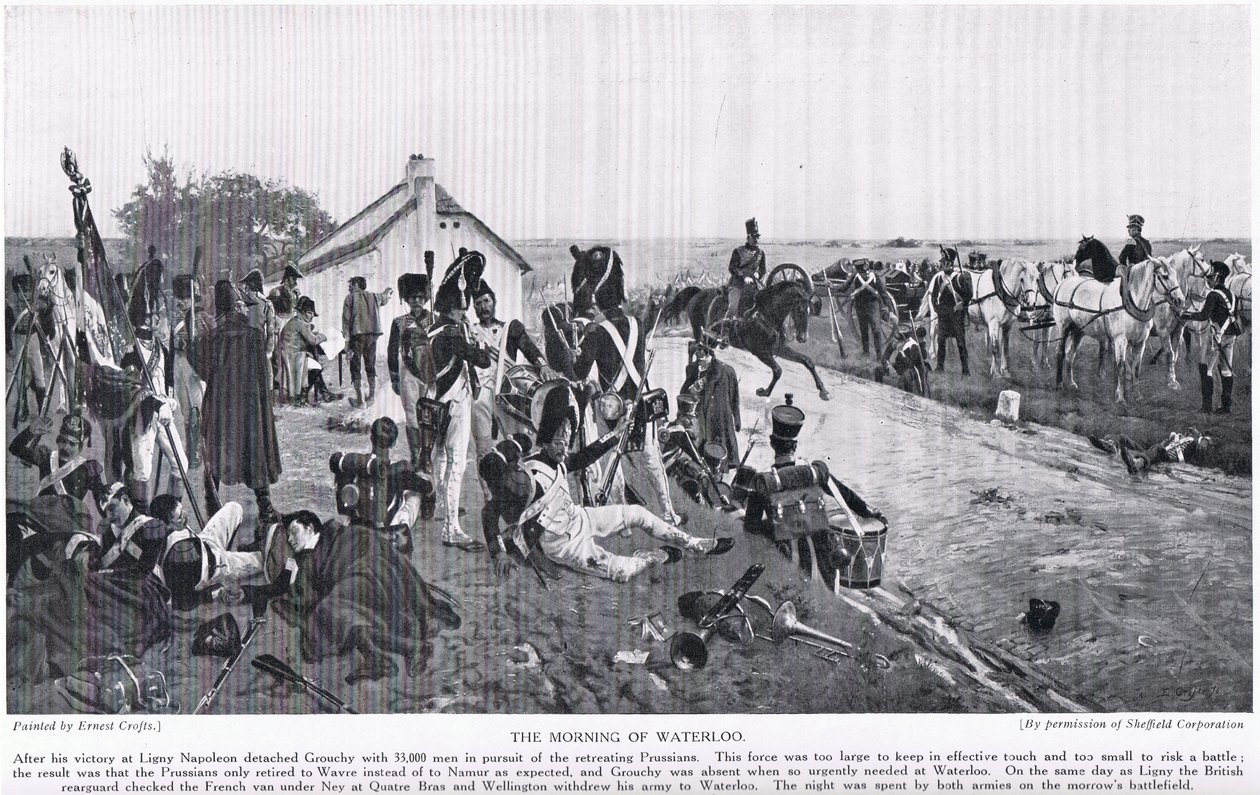 Poranek Waterloo, ilustracja z „Hutchinson