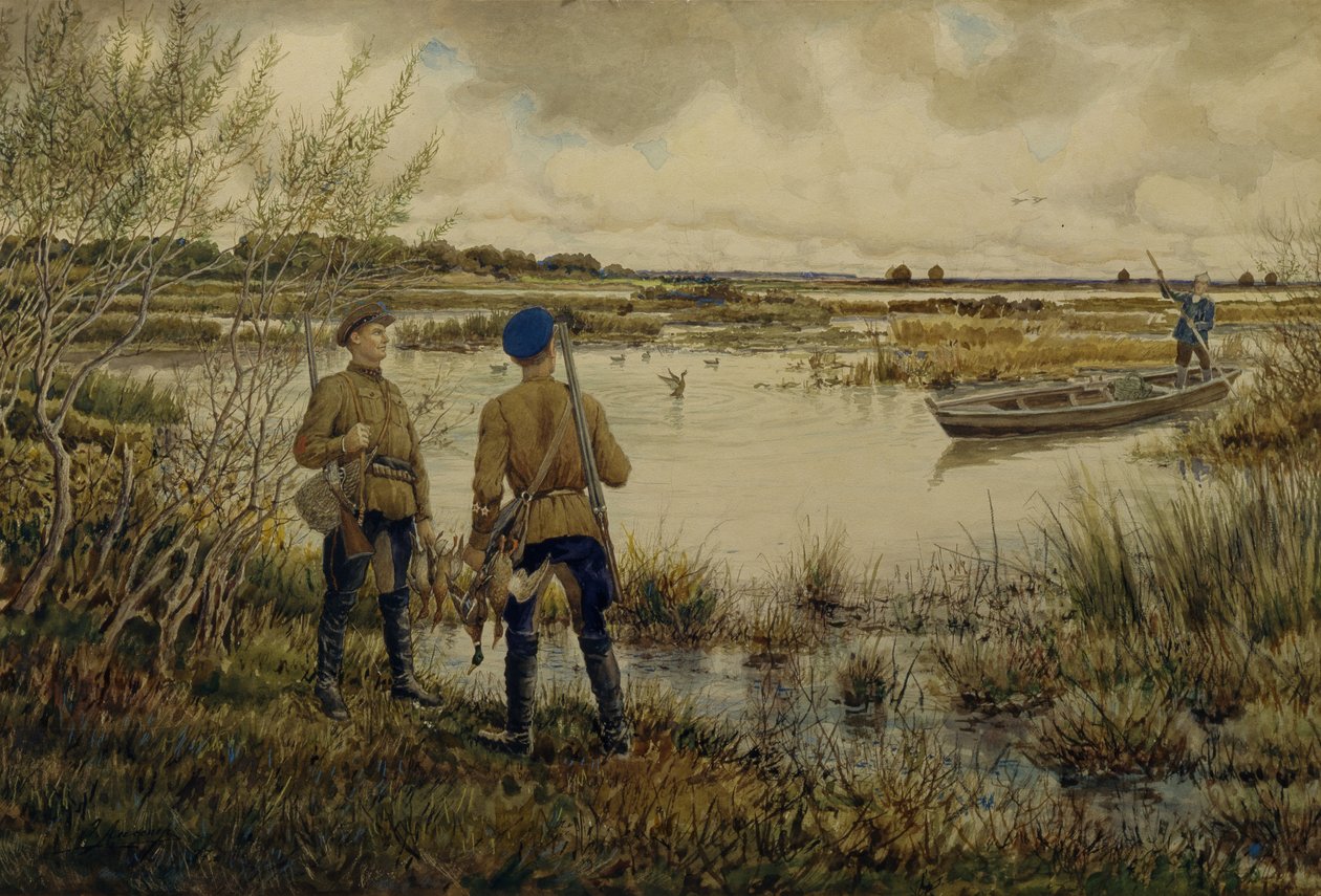 Powrót z polowania, 1937 autorstwa Ernest Ernestovich Lissner