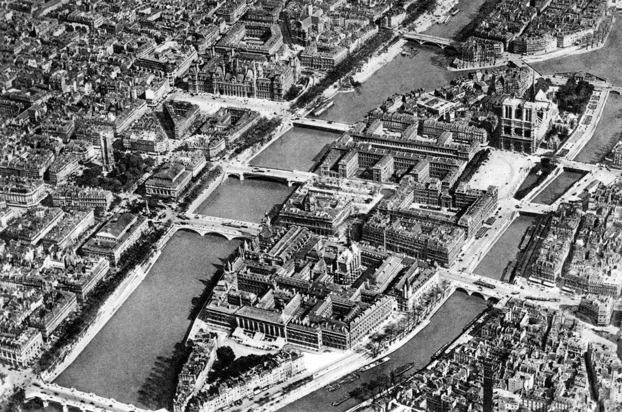 Widok ogólny Isle de la Cite, Paryż, 1931 autorstwa Ernest Flammarion