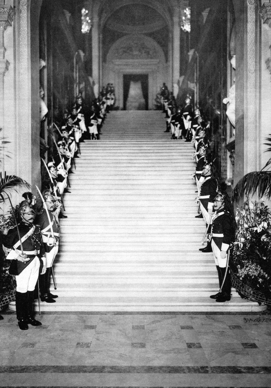 Gwardia republikańska na przyjęciu, Ratusz, Paryż, 1931. autorstwa Ernest Flammarion
