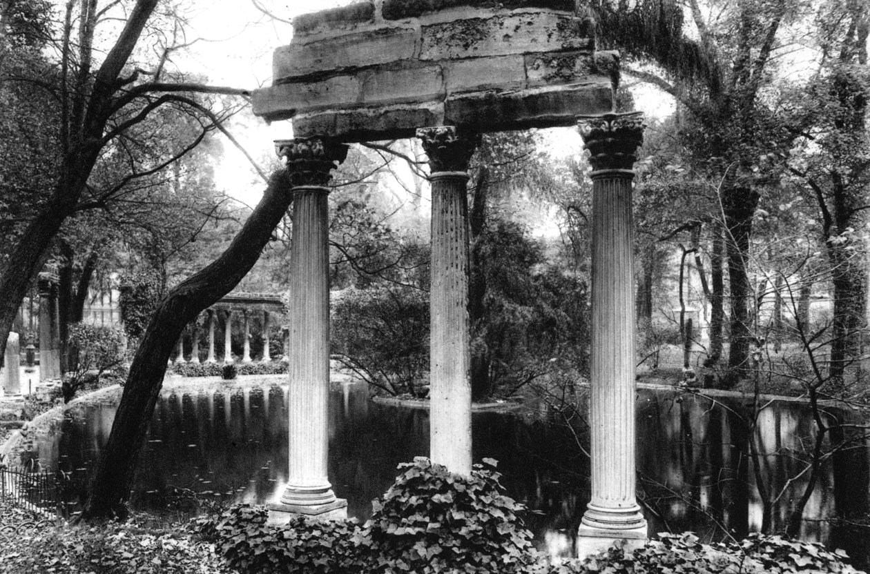 Kolumny Naumachias Corinthian, Parc Monceau, Paryż, 1931. autorstwa Ernest Flammarion