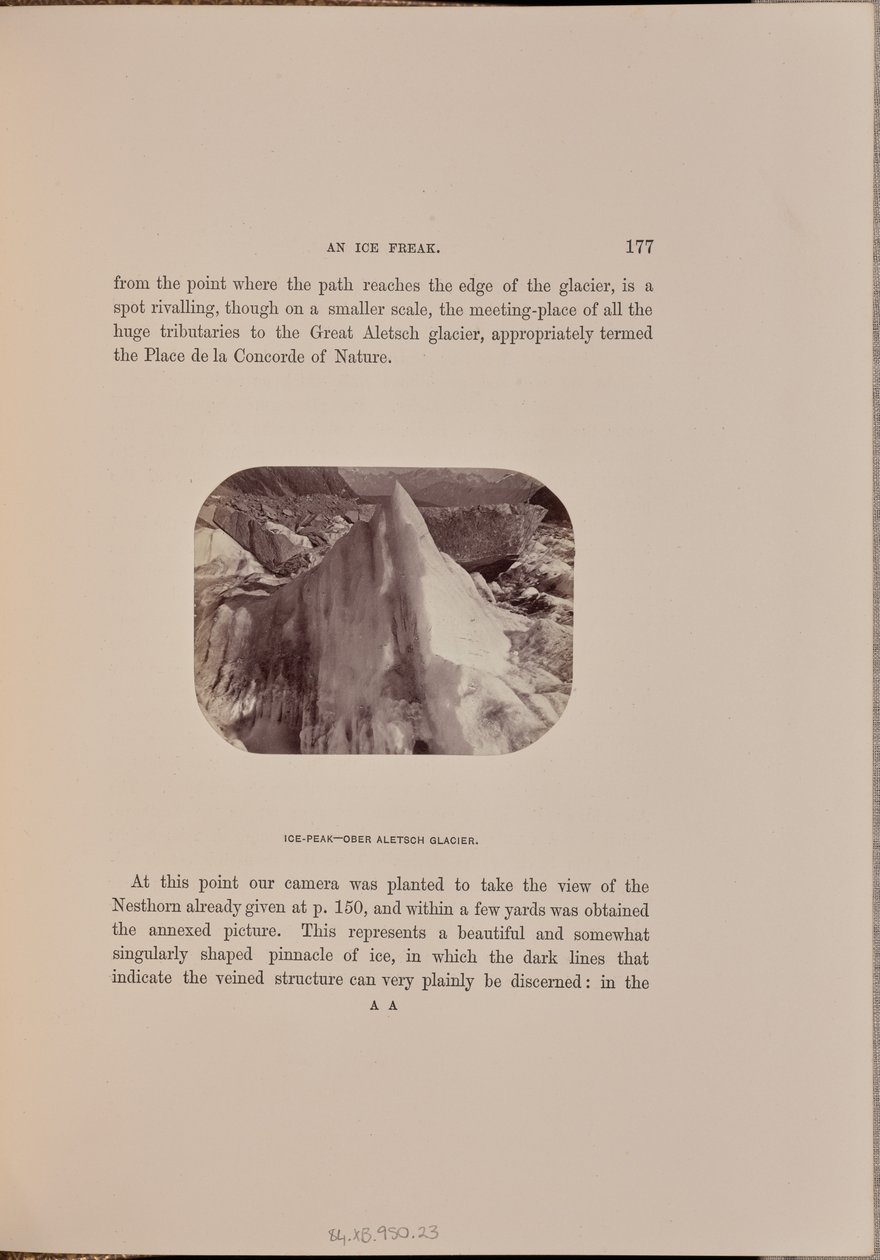 Lodowy szczyt - Górny lodowiec Aletsch autorstwa Ernest H. Edwards