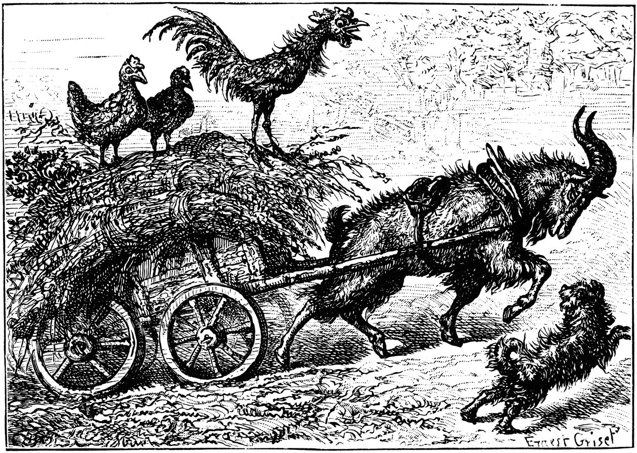 Ilustracja z książki dla dzieci Little Bo-Peep, ok. 1880 r. autorstwa Ernest Henry Griset
