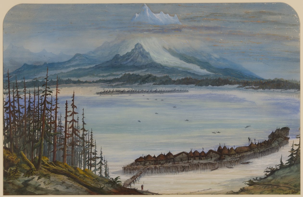 Krajobraz prehistoryczny, 1871 autorstwa Ernest Henry Griset