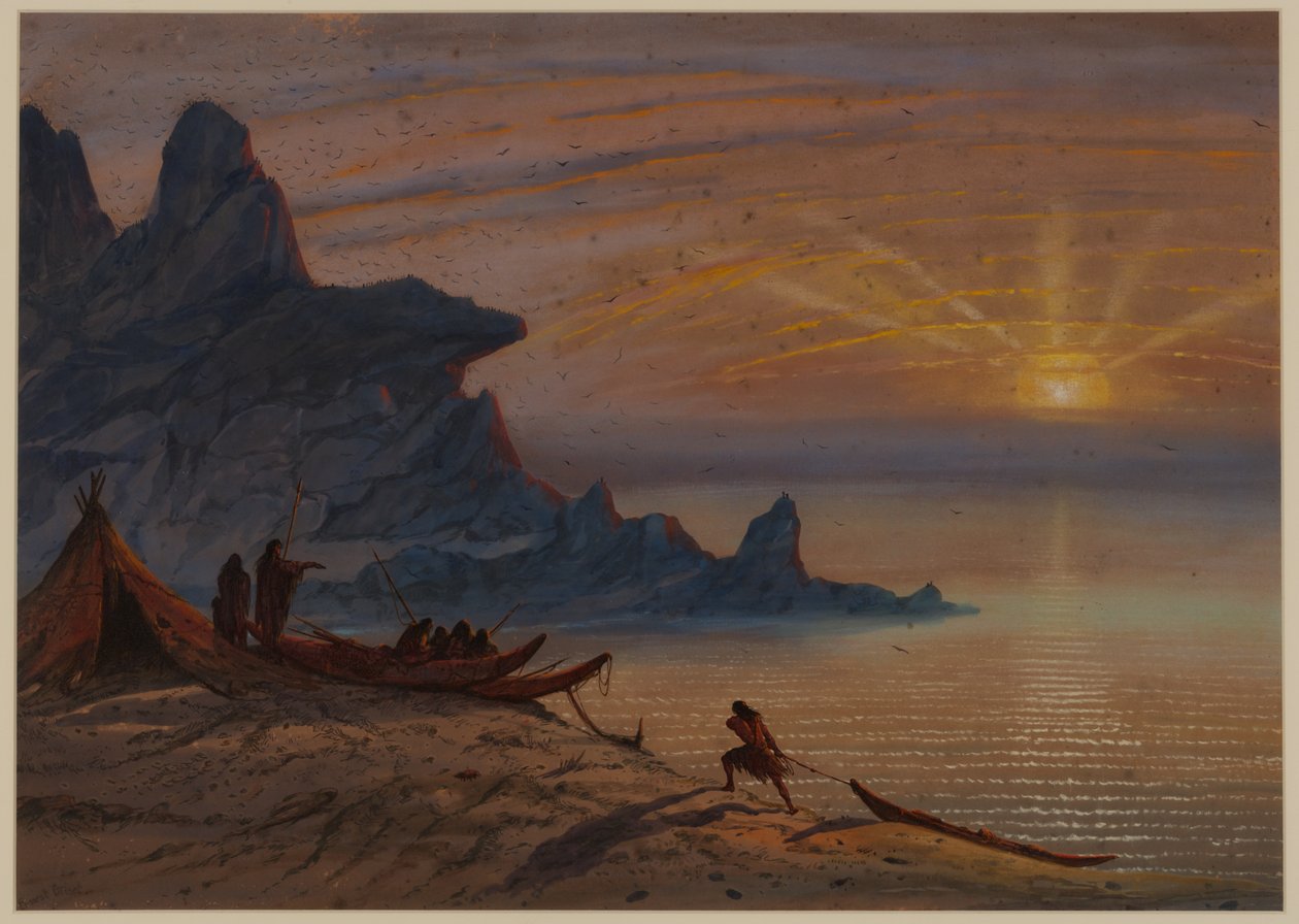 Zachód słońca, 1871 autorstwa Ernest Henry Griset