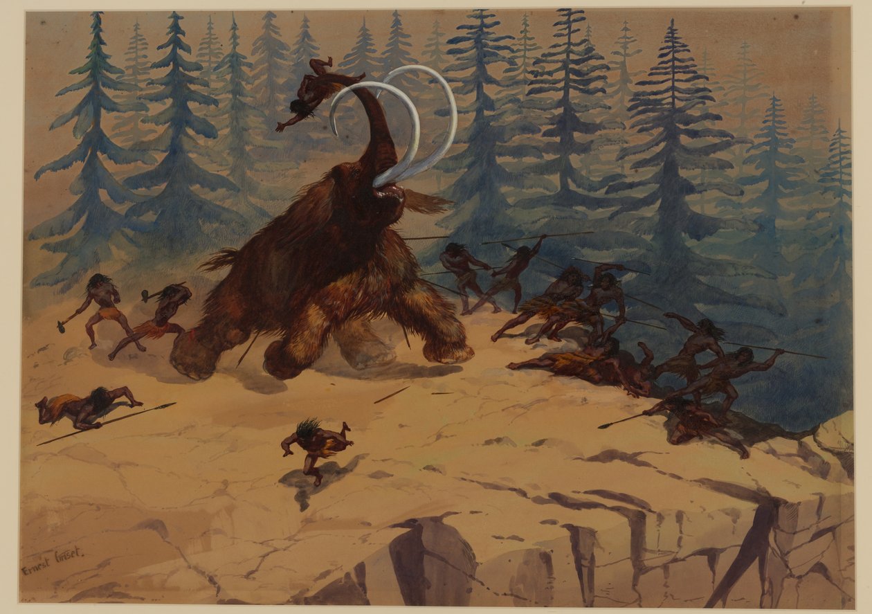 Mamut włochaty, 1871 autorstwa Ernest Henry Griset
