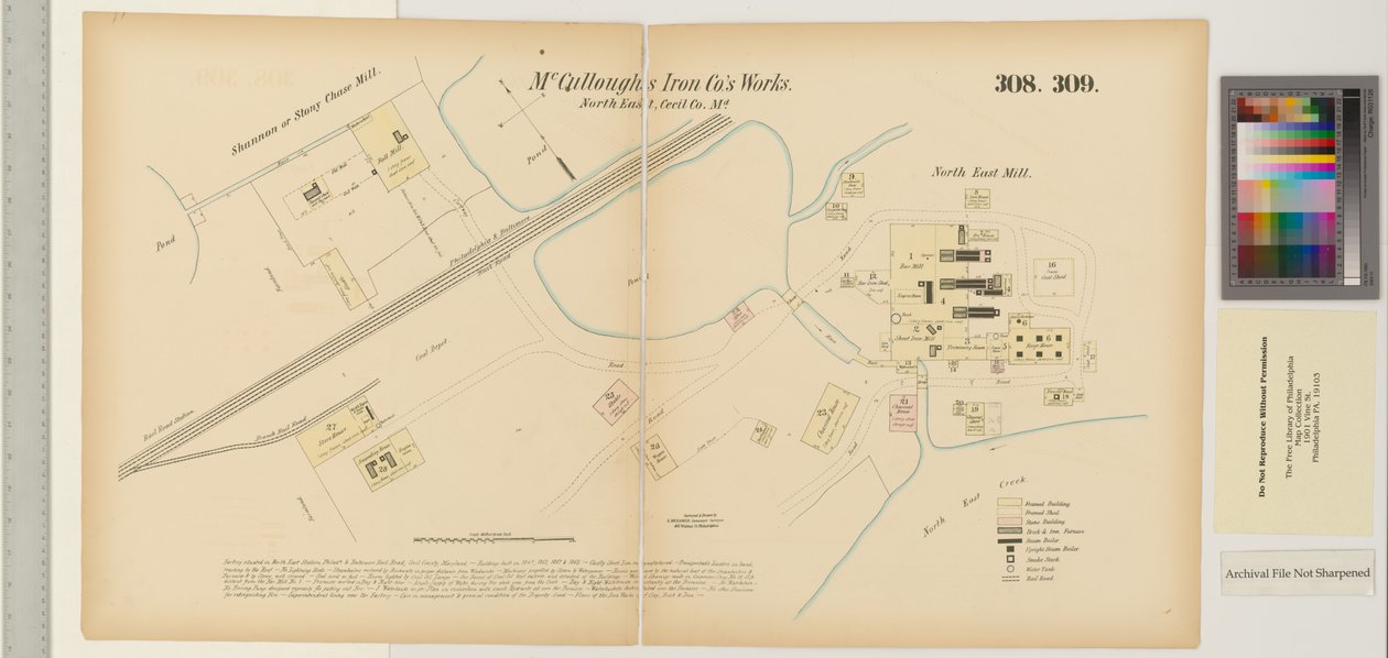 McCulloughs Iron Co., Northeast Creek, Maryland, Hexamer General Surveys autorstwa Ernest Hexamer